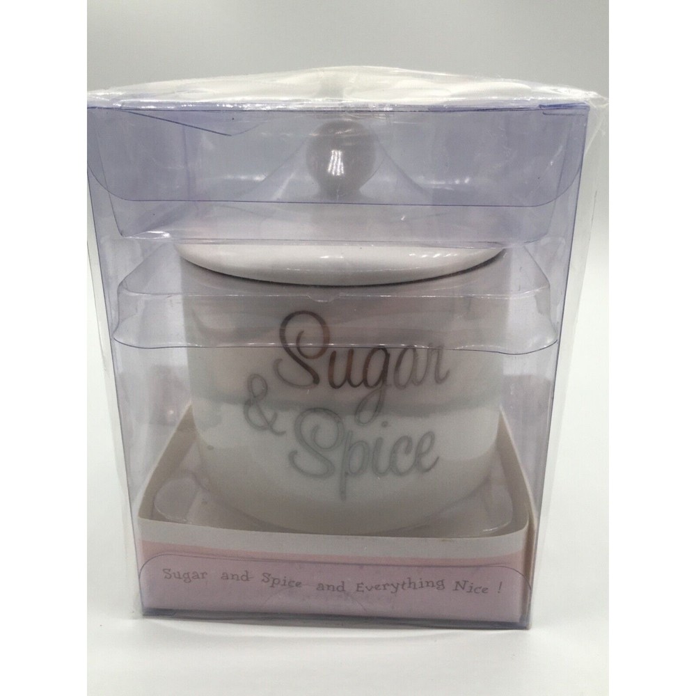 Kate Aspen Ceramic “Sugar & Spice and Everything Nice” SUGAR BOWL New in Box